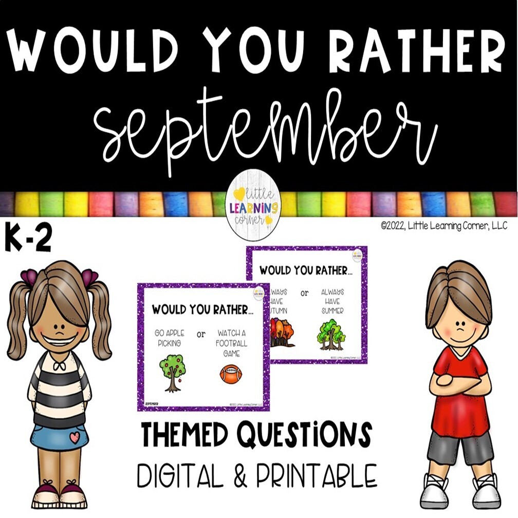 Would You Rather Questions for Kindergarten - with Pictures