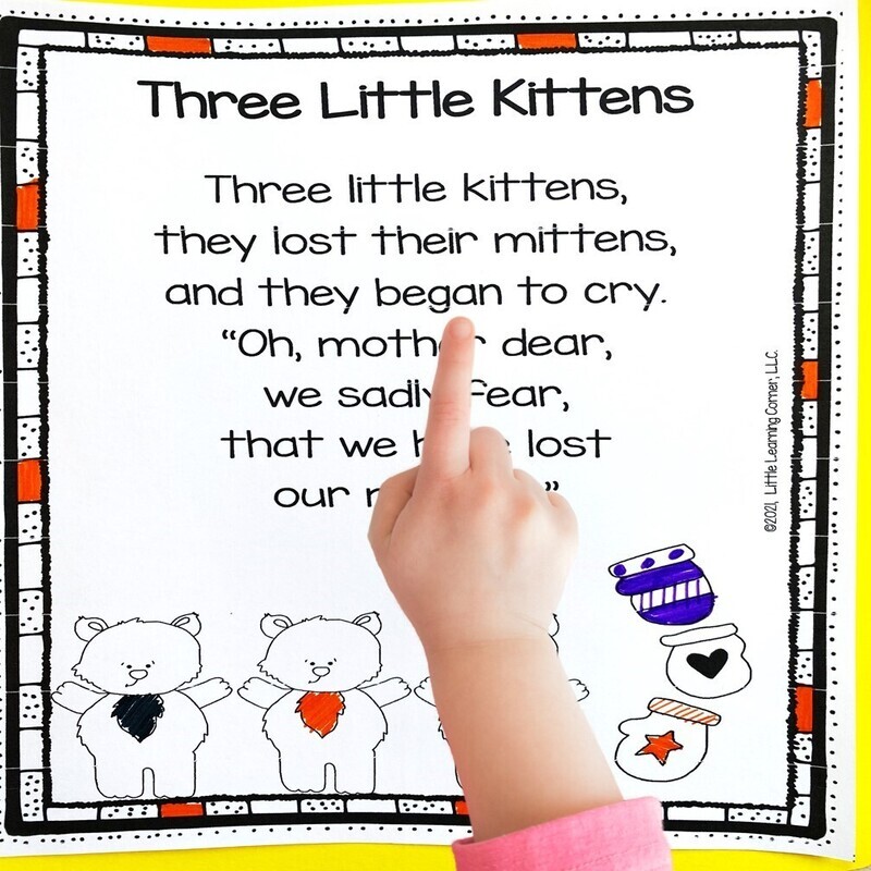 Three Little Kittens Printable Poem