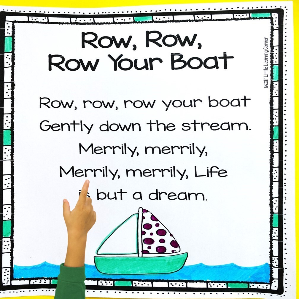 Row Your Boat Printable Poem