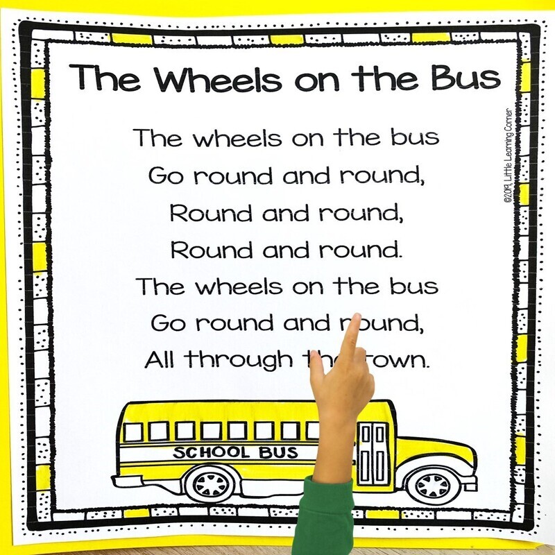 Wheels on the Bus Printable Poem