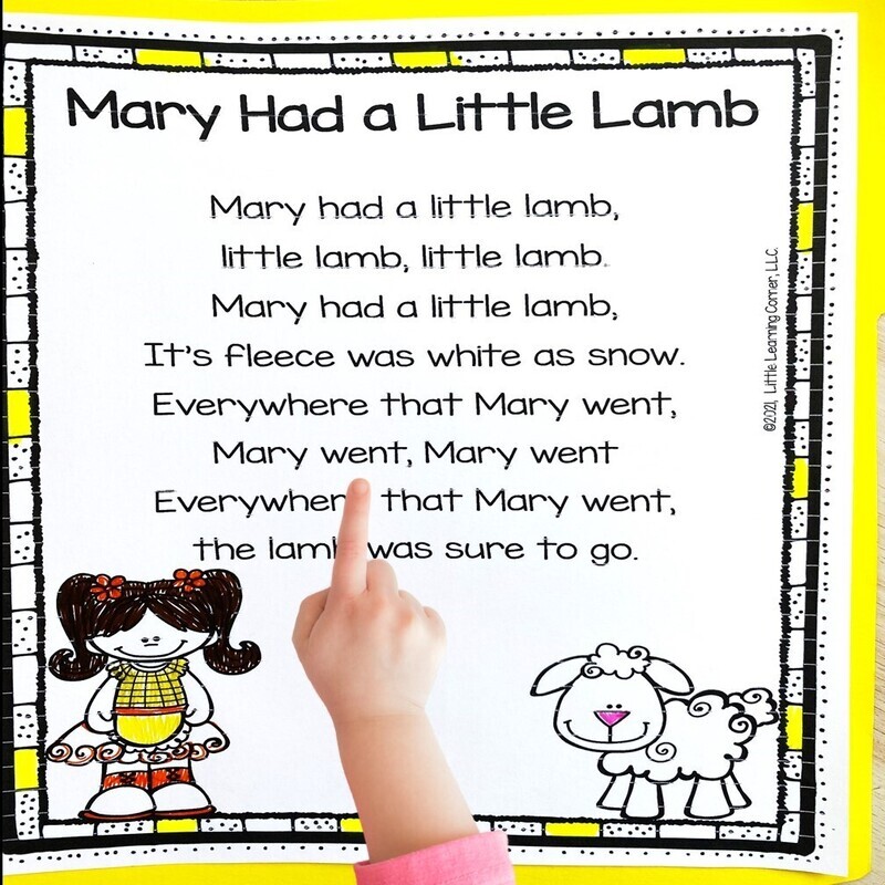 Mary Had a Little Lamb Printable Poem