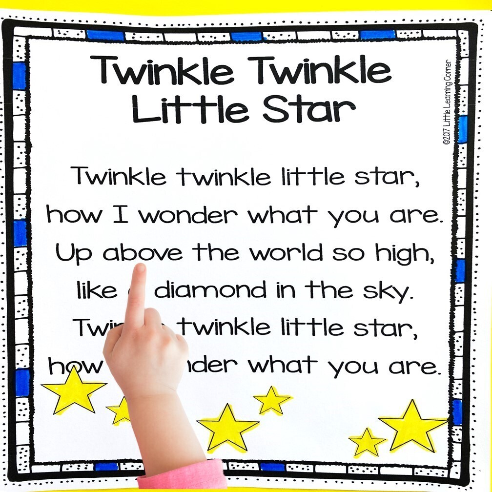 Twinkle Twinkle Little Star Printable Poem