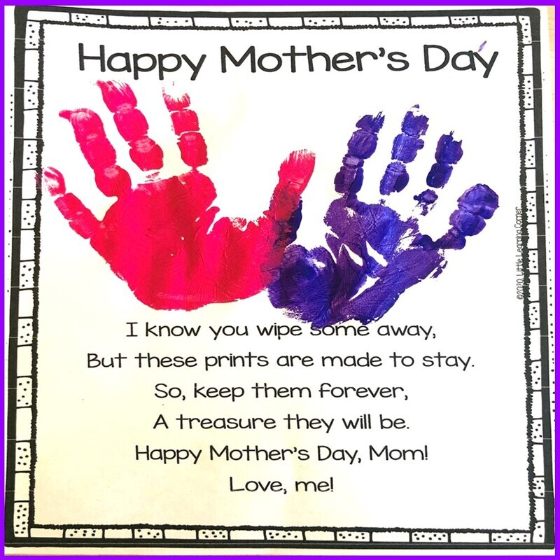 Mothers Day Handprint Poem