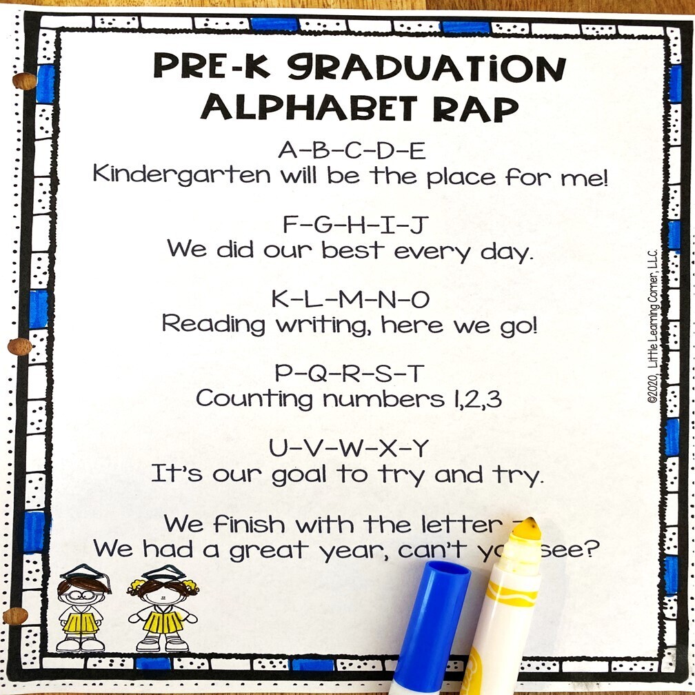 PreK Graduation Alphabet Rap