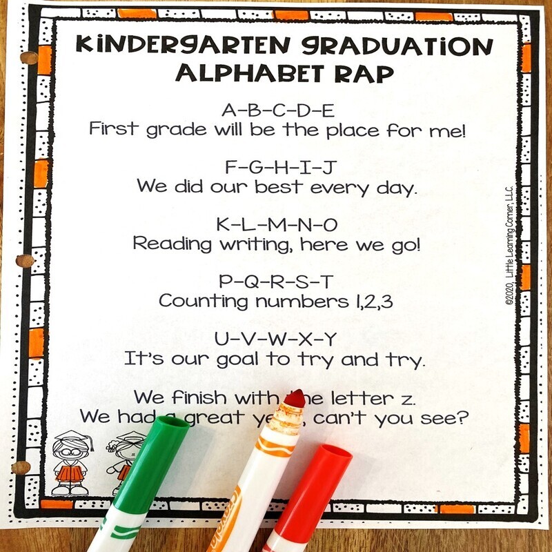 Kindergarten Graduation Alphabet Rap