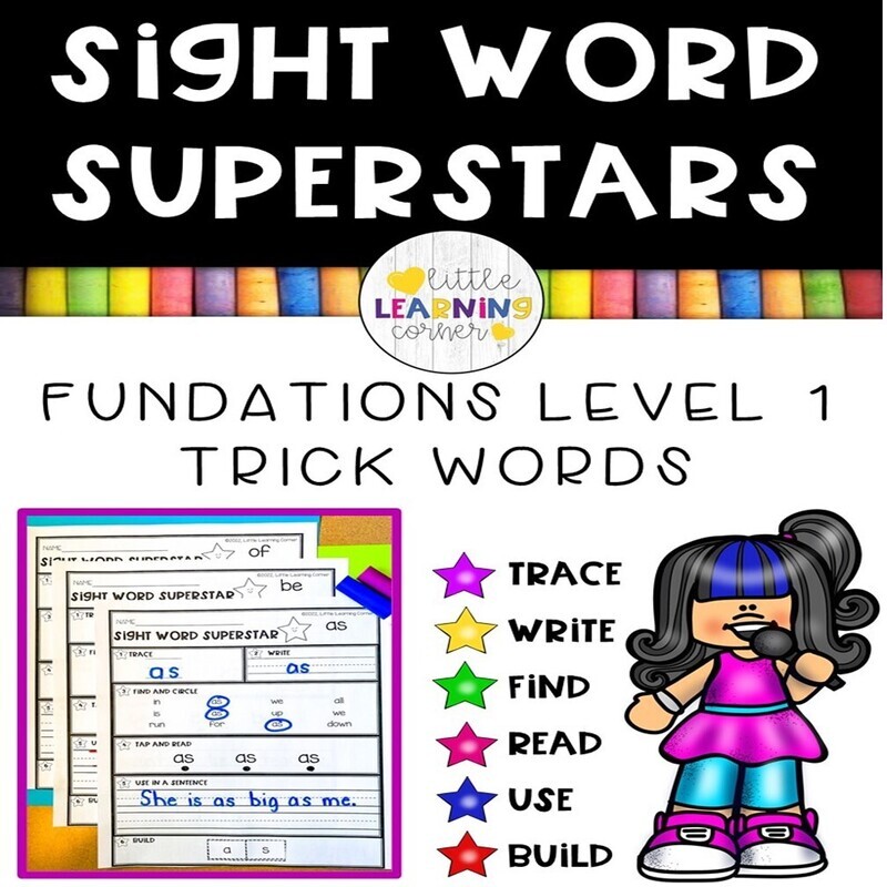 Sight Word Superstars FUNDATIONS Level 1 Trick Words