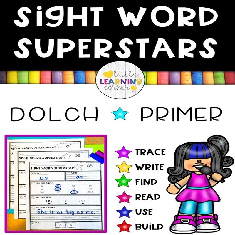 Sight Word Superstars DOLCH Primer (kindergarten)