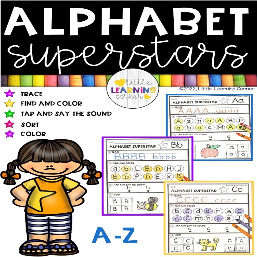 Alphabet SuperStars - Letter Practice Worksheets