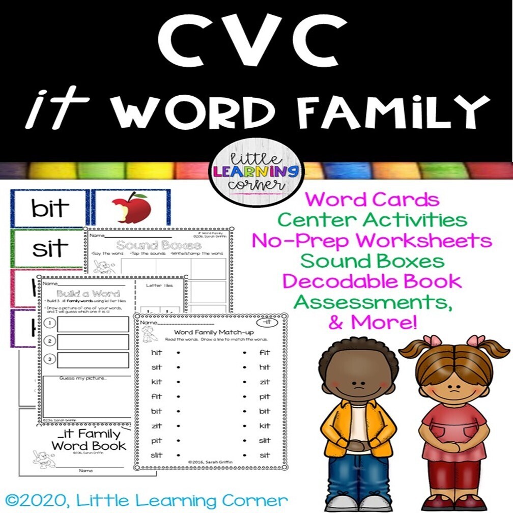 CVC _it Word Family Printables