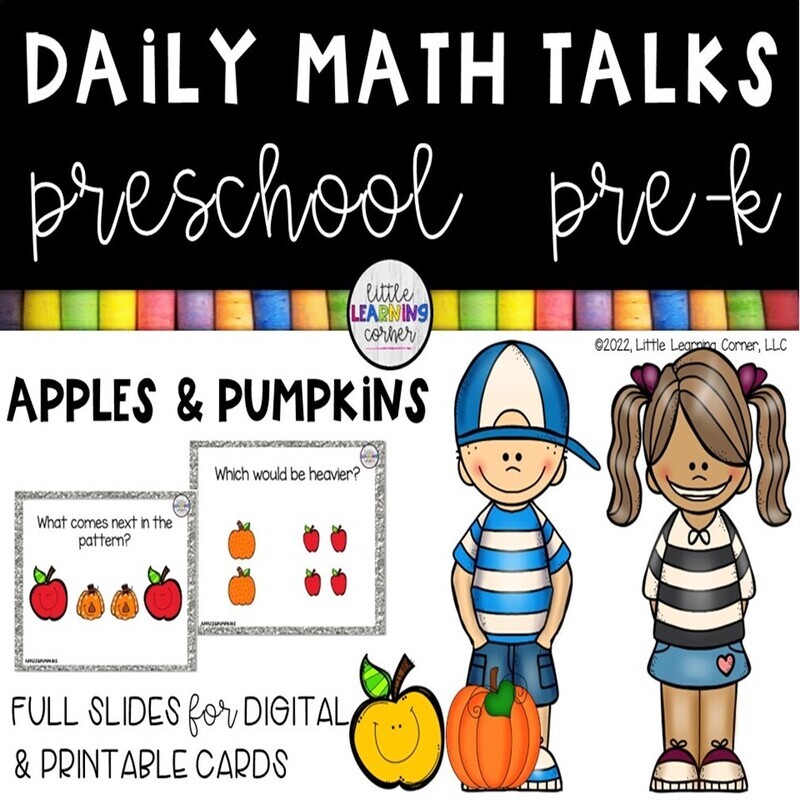 Preschool Math Talks APPLES and PUMPKINS