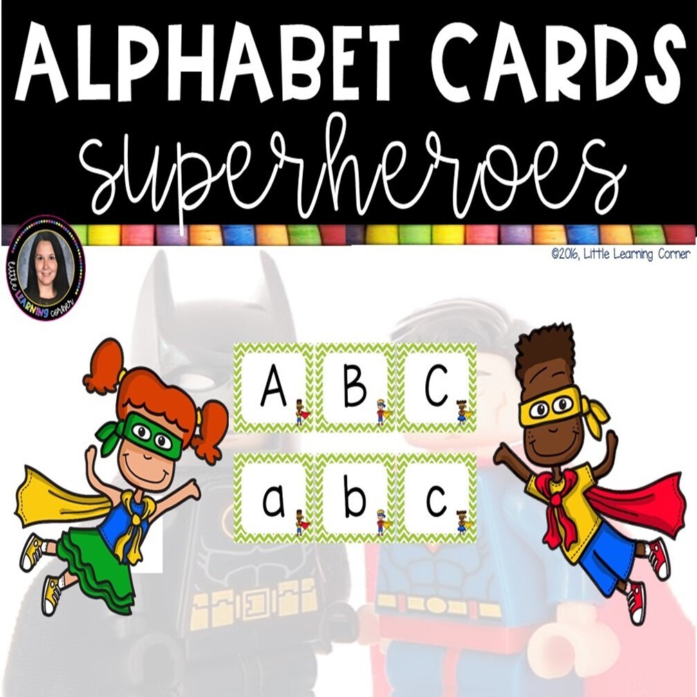 Superhero Alphabet Letter Cards