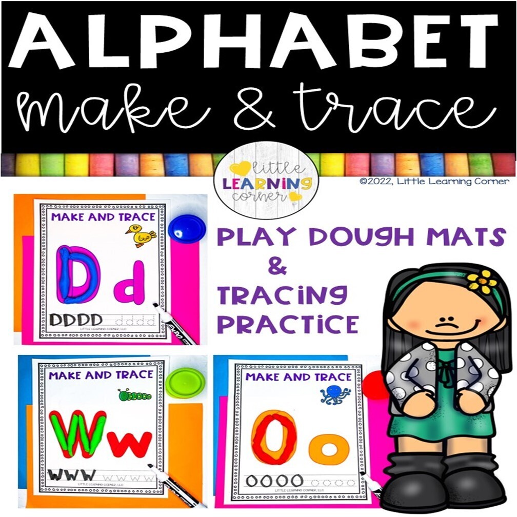 Alphabet Playdough Mats / Make and Trace