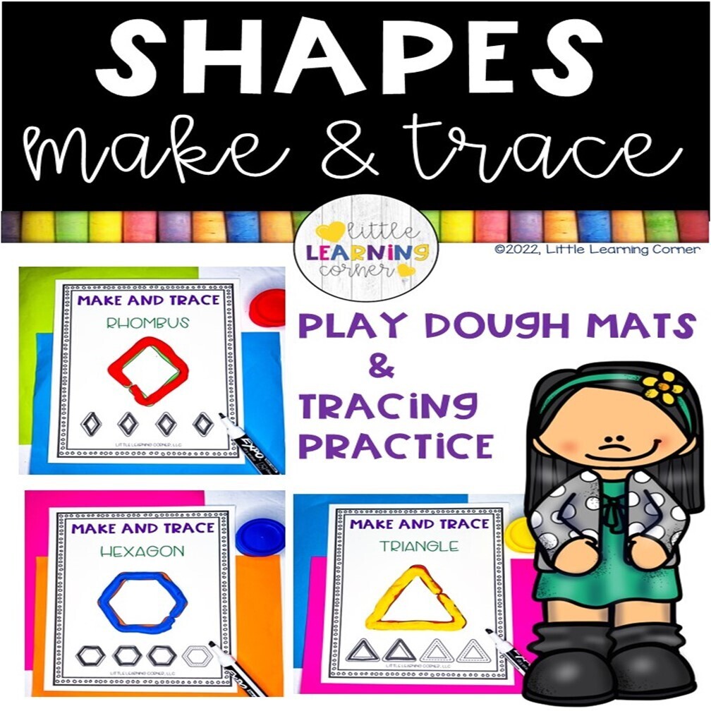 Shapes Play Dough Mats / Make and Trace