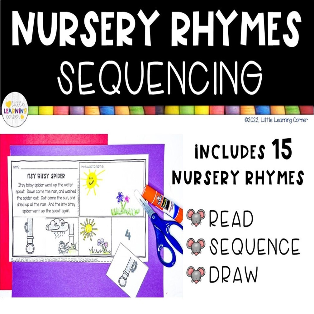 Reading and sequencing worksheets for kindergarten