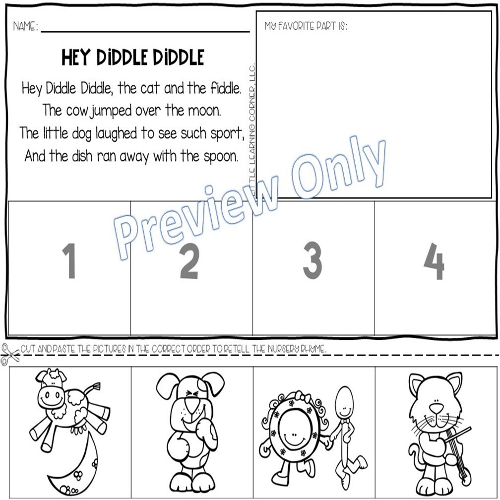 nursery-rhymes-sequencing-printables for Free Printable Nursery Rhymes Worksheets Nursery Rhymes Sequencing Printables for Free Printable Nursery Rhymes Worksheets