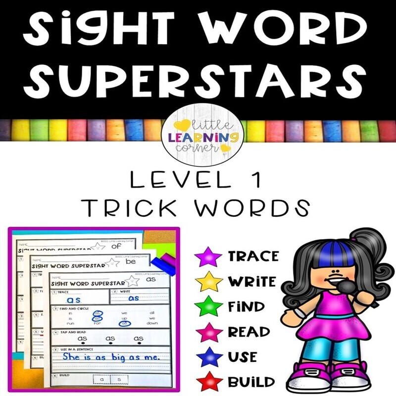 Sight Word Superstars Level 1 Trick Words