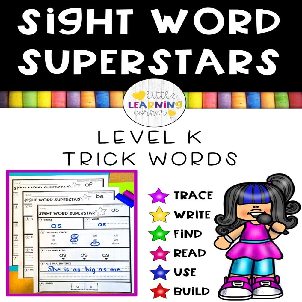 Sight Word Superstars Level K Trick Words