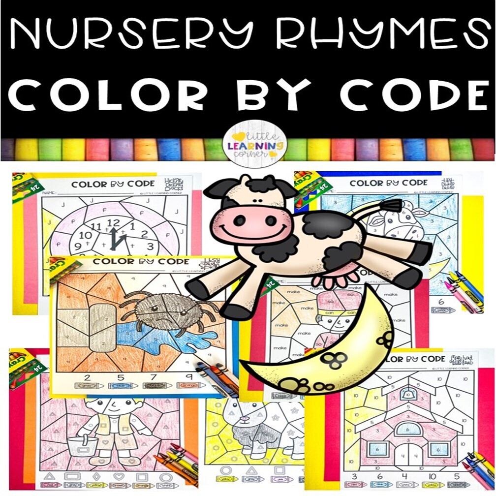 Nursery Rhymes Color by Code Bundle