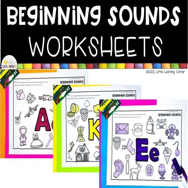 Beginning Sounds Worksheet | Alphabet Coloring Sheets