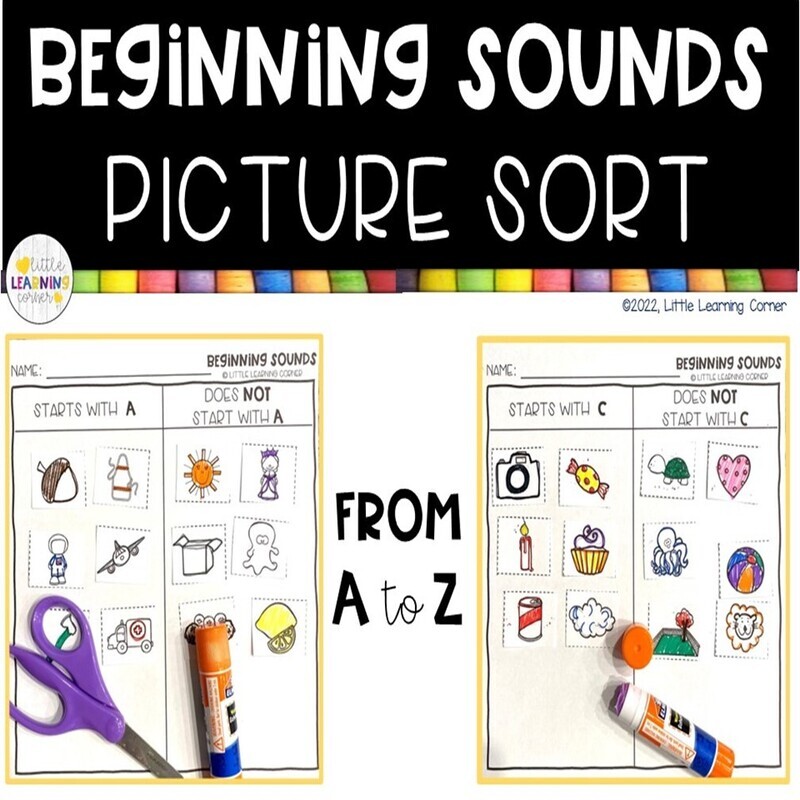 Beginning Sounds Picture Sort Worksheets