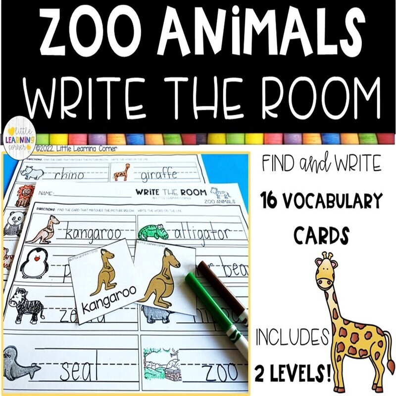Zoo Animals Write the Room