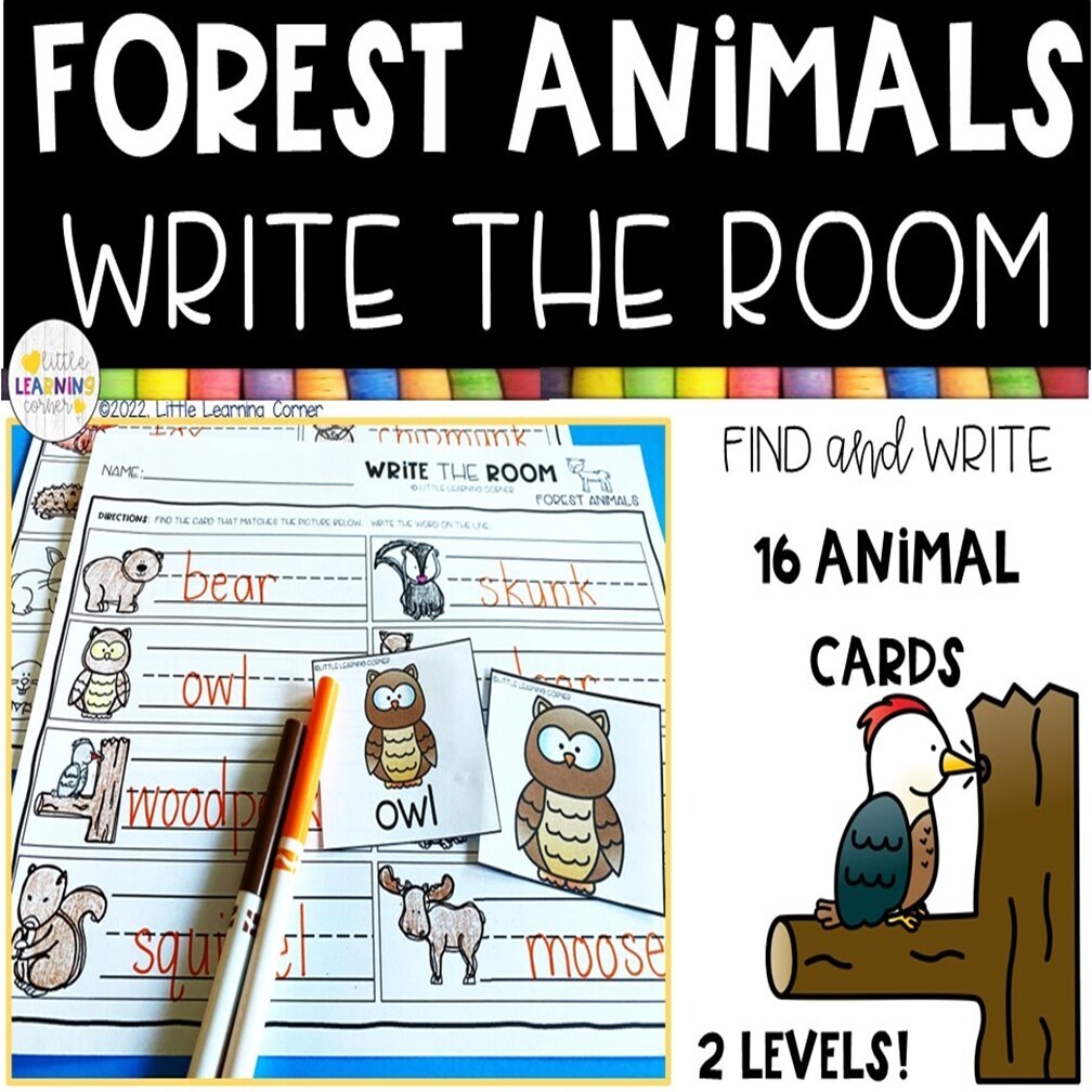 Forest Animals Write the Room
