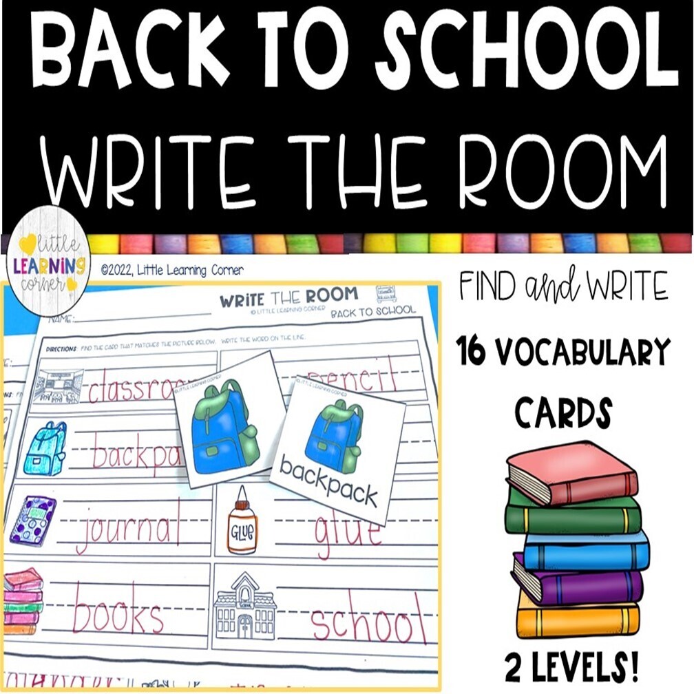 Back to School Write the Room