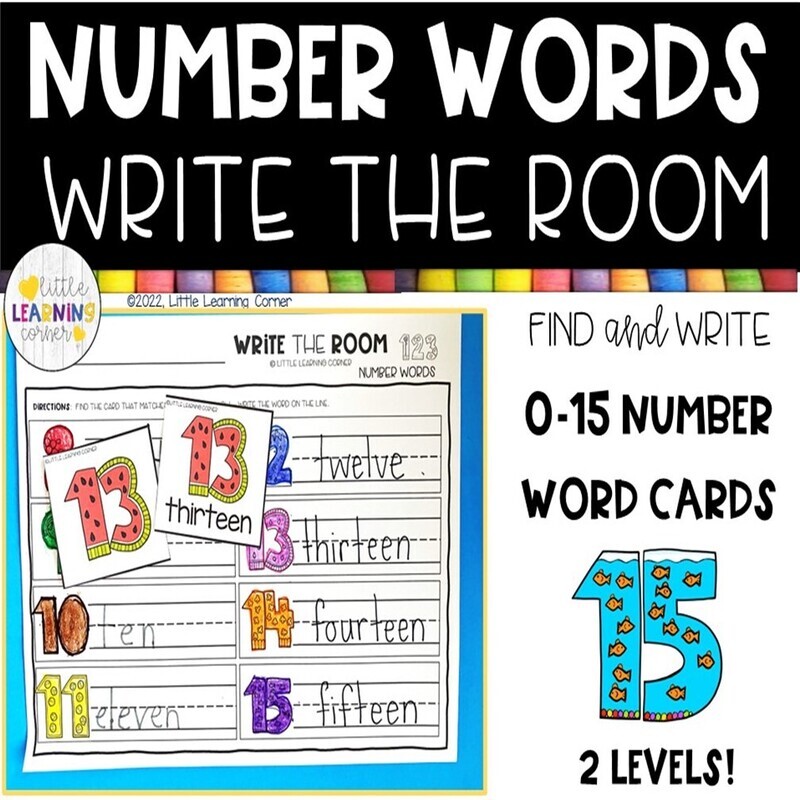 Number Words Write the Room