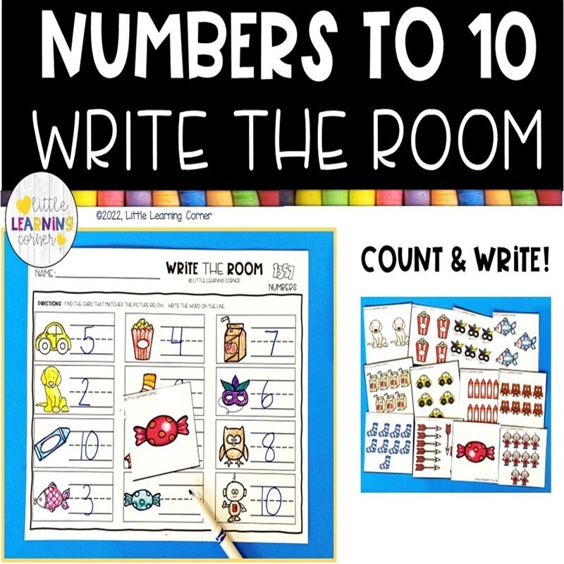 Numbers to 10 Write the Room