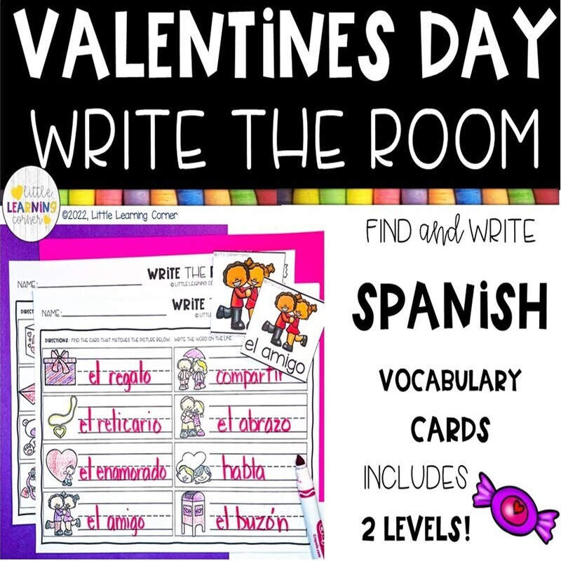 Spanish Valentines Day Write the Room