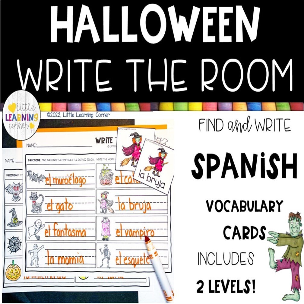 Spanish Halloween Write the Room