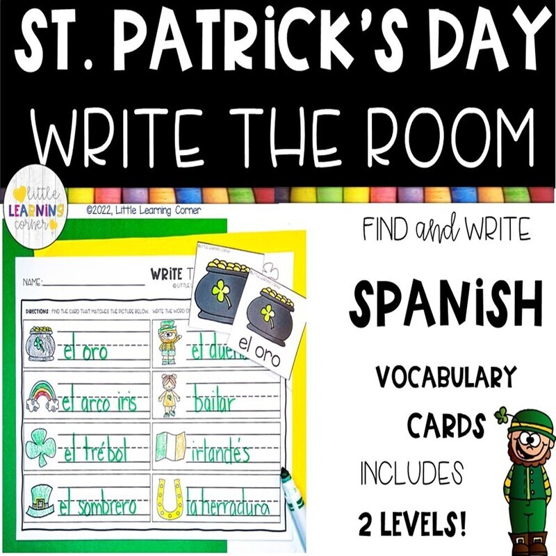 Spanish St. Patrick's Day Write the Room
