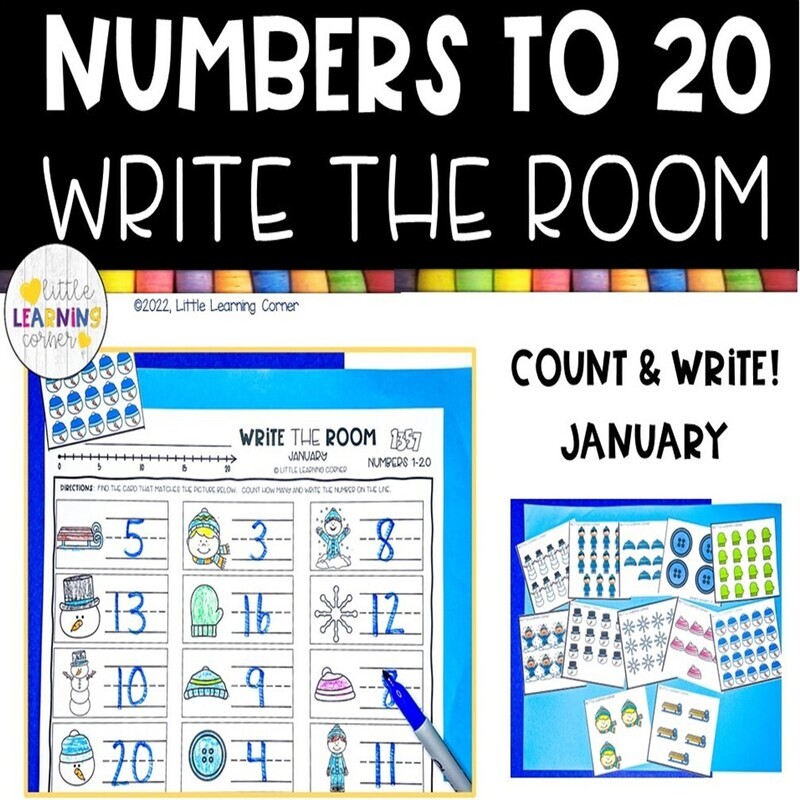 January Write the Room Numbers to 20