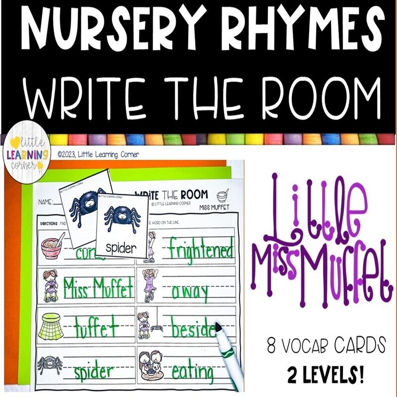Little Miss Muffet Write the Room Little Miss Muffet Write the Room