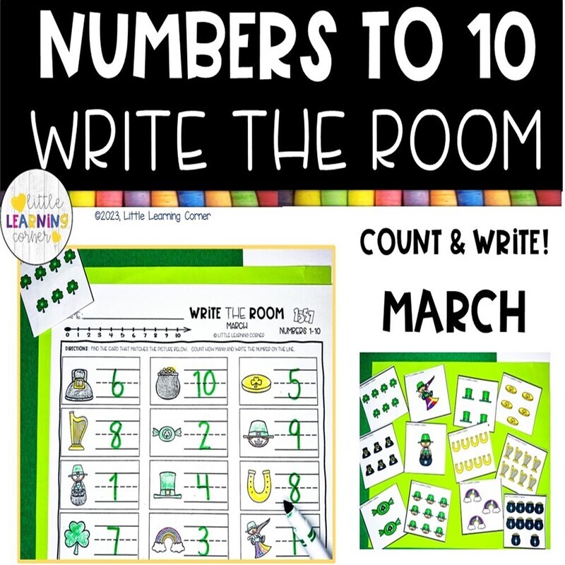 March Write the Room Numbers to 10