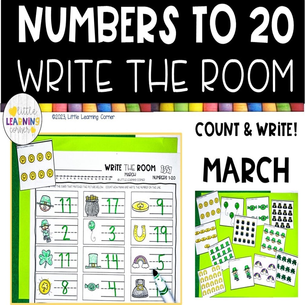 March Write the Room Numbers to 20