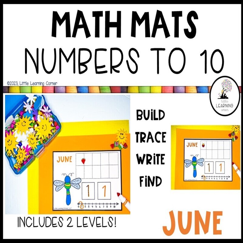 JUNE Math Mats Numbers to 10