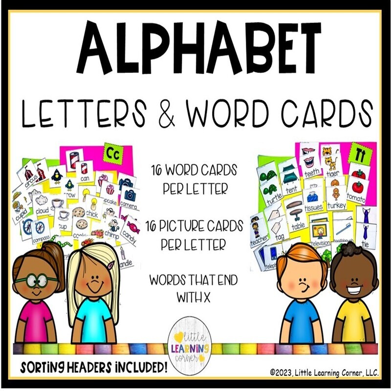 Alphabet Word Cards | ABC Letters Picture Cards