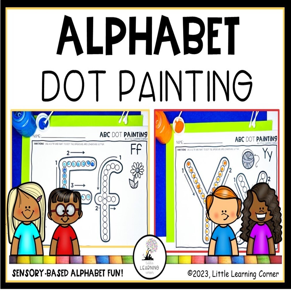 Alphabet Dot Q-Tip Painting } ABC Fine Motor