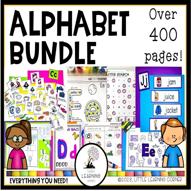 Alphabet Bundle | ABC Worksheets and Beginning Sounds Activities