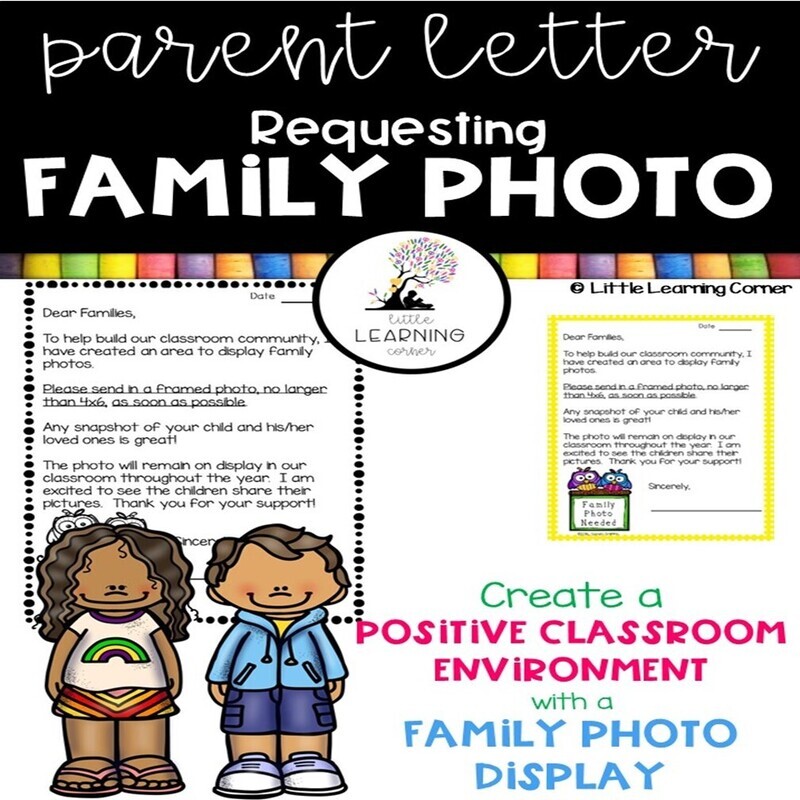 Parent Letter Requesting Family Photo