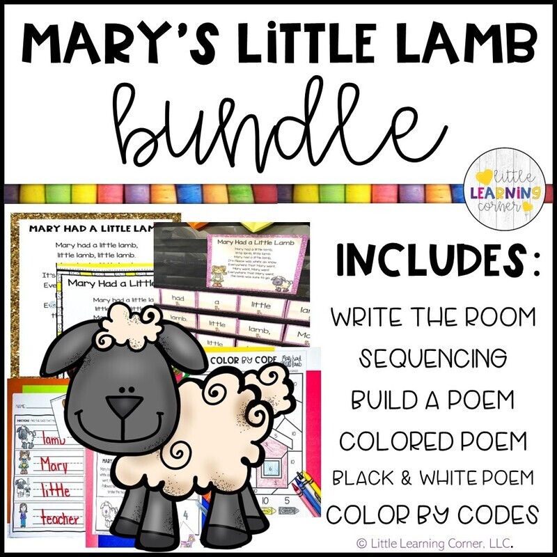 Mary Had a Little Lamb Nursery Rhyme Bundle Mary Had a Little Lamb Nursery Rhyme Bundle