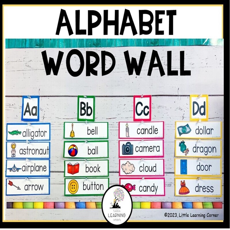 Alphabet Word Wall | ABC Headers and Picture Word Cards