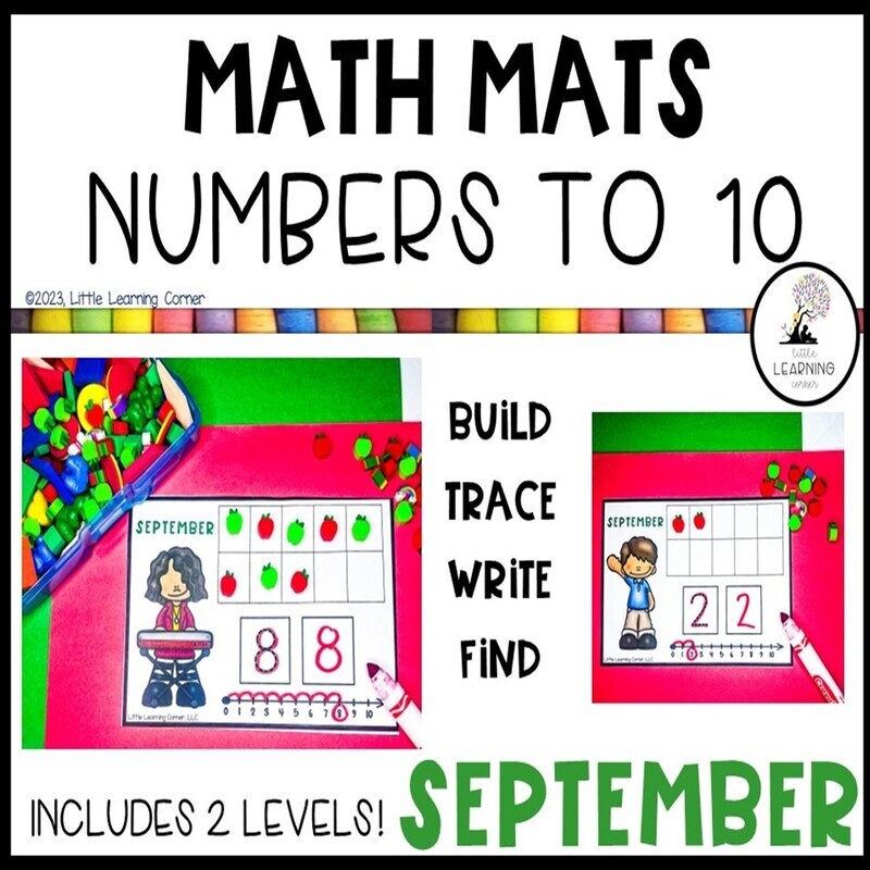 September Math Mats Numbers to 10