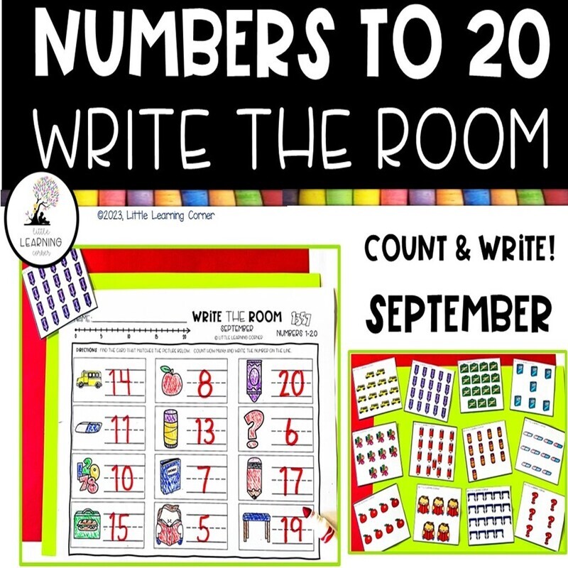 September Write the Room Numbers to 20