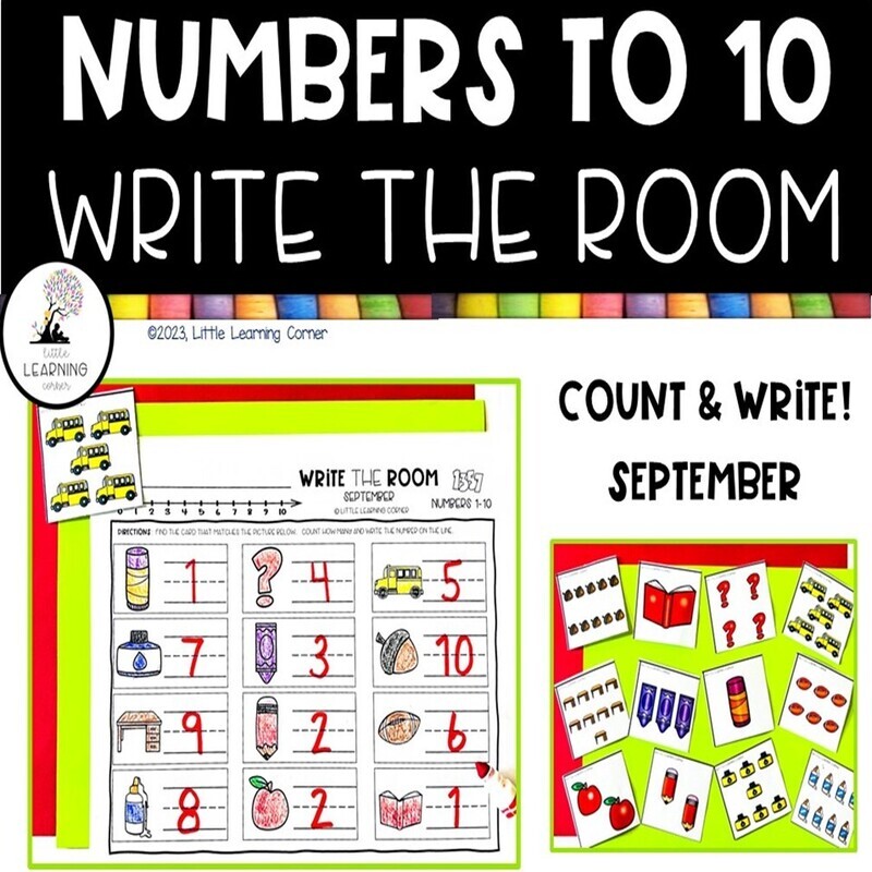 September Write the Room Numbers to 10