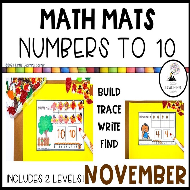 November Math Mats Numbers to 10