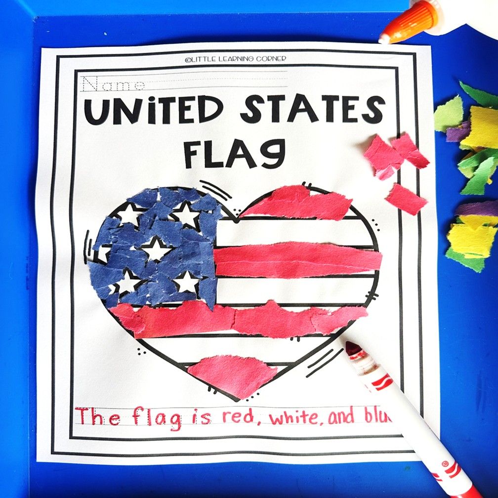 USA Flag Tear Art | Heart | Patriotic | July 4th | American