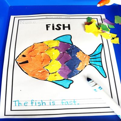 Fish Tear Art Craft | Ocean Animals