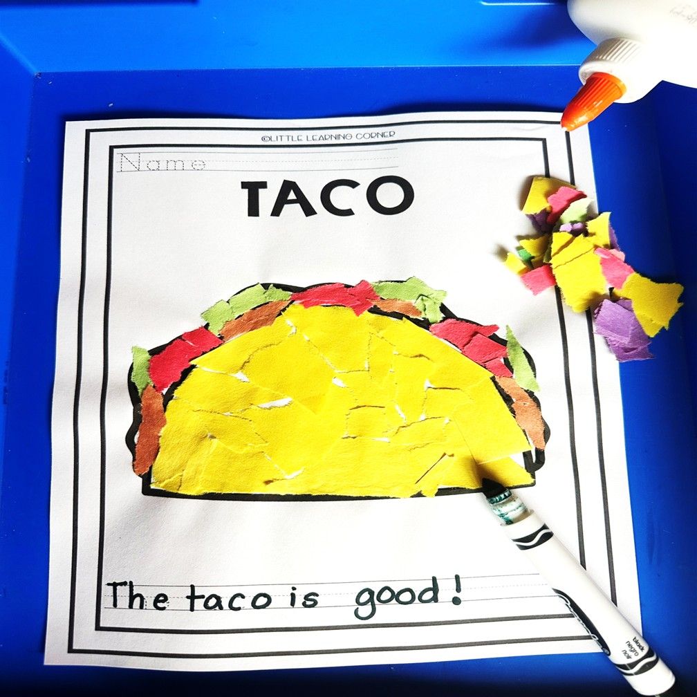Taco Tear Art Craft | Mexican Food | Cinco De Mayo